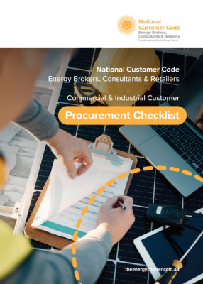 National Customer Code Energy Brokers, Consultants and Retailer Procurement Checklist
